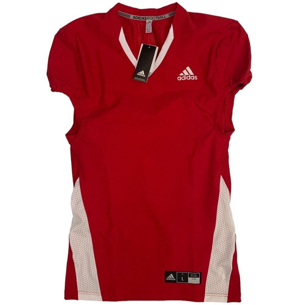 Adidas Football Practice Jersey Men's Size L GG7403 WVN A1 Stock J Red/White New